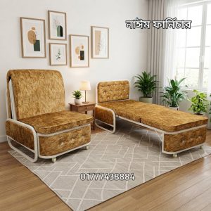 Sofa Cum Bed - 3 feet by 6.5 Feet - Brown Colour