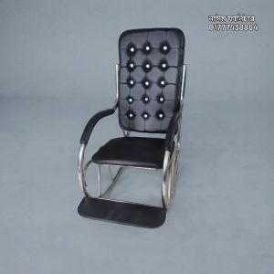 Rocking Chair SS – Button Square Black Colour
