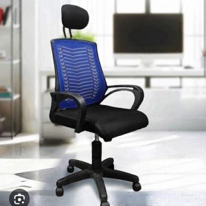V Mesh Chair Fiber - Blue Black Colour
