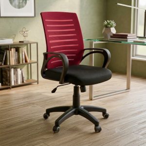 China 9k Mesh Chair - Red Black Colour