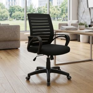 China 9k Mesh Chair - Full Black Colour